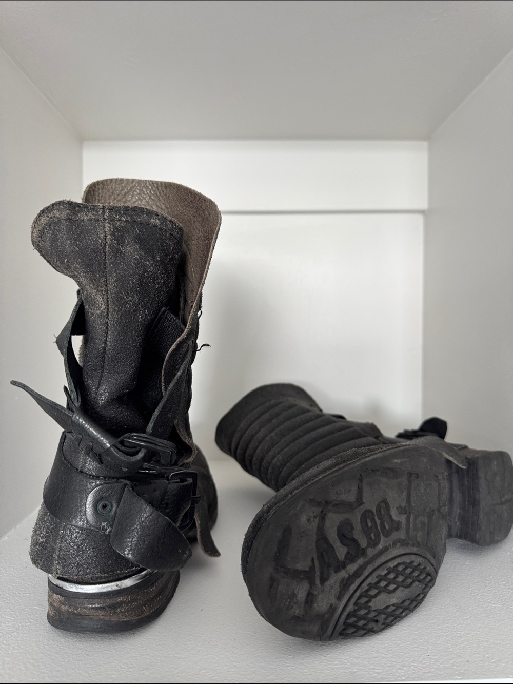 Airstep Black Quilted Ankle Boots - Women's Fashion Boots - Picture 3 of 4
